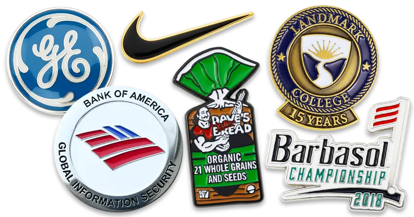 various pins